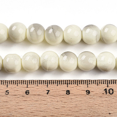 Выпечка окрашенные стеклянные бусины пряди X1-DGLA-N013-10mm-02-1