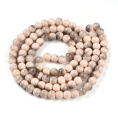 Выпечка окрашенные стеклянные бусины пряди X1-DGLA-N013-8mm-06-1