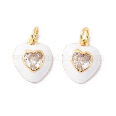 Подвески из латуни с покрытием из прозрачного кубического циркония KK-I684-03G-05-RS-1