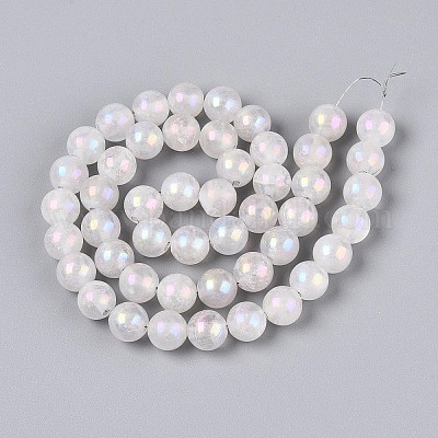 Гальванизировать природный кристалл кварца бусы пряди G-T144-39-1