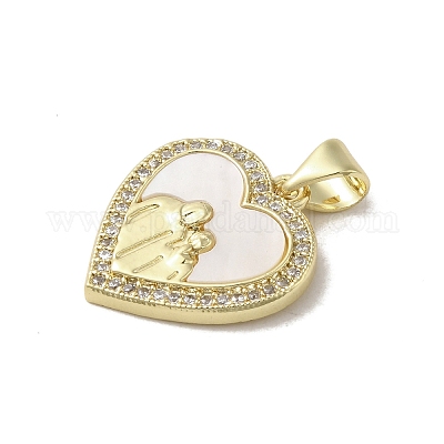 Латунные микропаве прозрачные подвески с фианитом KK-I708-03B-G-1