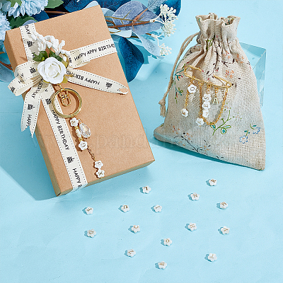 26 шт. 26 вида бусин из натуральных белых ракушек BSHE-PH0001-60-1