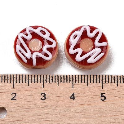 Нити эмалевых бусин лэмпворк ручной работы LAMP-A001-F02-1