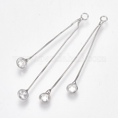 Латунные циркониевые шкатулки с кисточками KK-S348-239-1