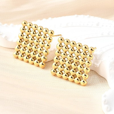 Серьги-гвоздики из нержавеющей стали 304 EJEW-Z026-01G-1