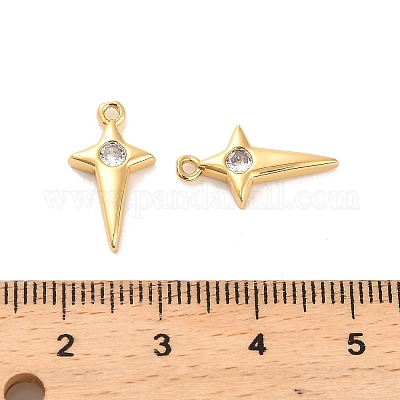 Латунные микро проложить кубического циркония подвески KK-D300-01G-1