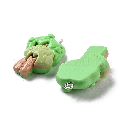 Подвески из непрозрачной смолы на весеннюю тематику RESI-R444-04I-1