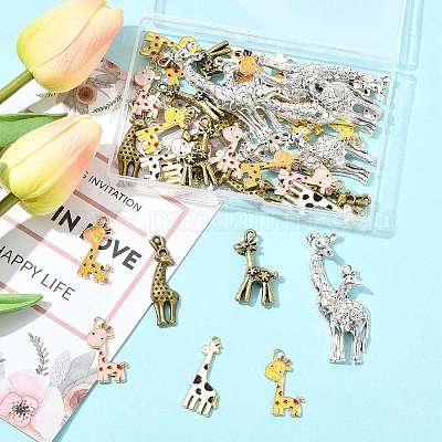 40шт 8 стиля подвески из сплава с эмалью ENAM-FS0003-39-1