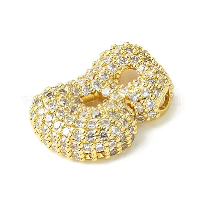 Подвески из латуни с покрытием из прозрачного кубического циркония KK-S378-01G-B-1