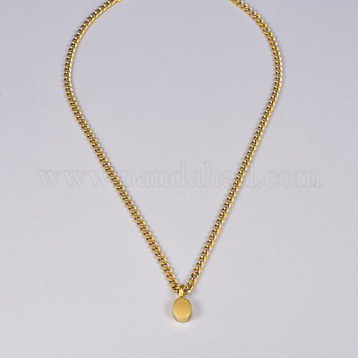 Овальные подвески из нержавеющей стали с прозрачным кубическим цирконием и комплекты браслетов-цепочек панцирного плетения FS-WG5D0A2-01-1