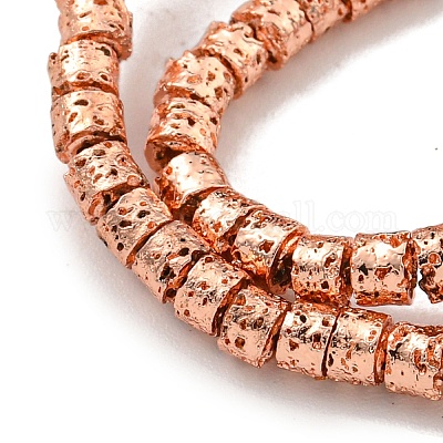 Гальванические бусины из натуральной лавы G-I360-J02-03-1