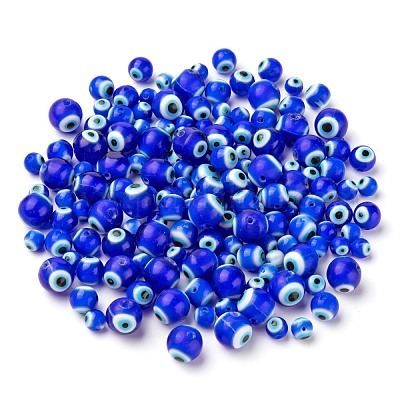 3 нить 3 стилей ручной работы сглаз лэмпворк круглые бусы LAMP-LS0001-12B-1