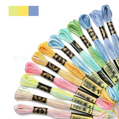 6-слойная полиэфирная нить для вышивания OCOR-FZ0001-01J-1