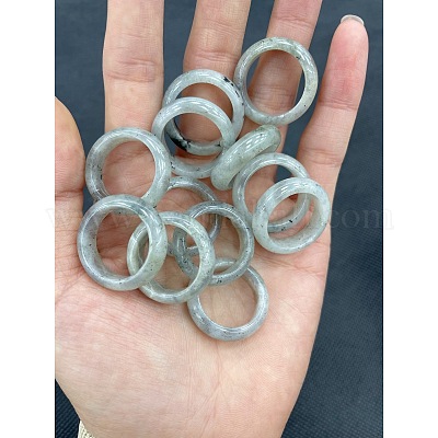 Натуральные лабрадоритные пальцевые кольца WG8089A-02-1