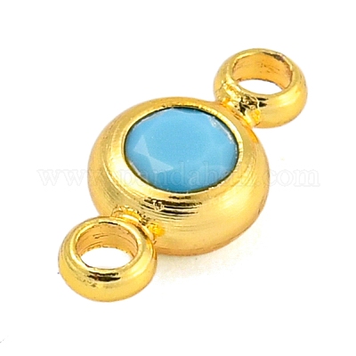 Покрытие стойки латунь паве кубический цирконий плоские круглые звенья соединительные подвески KK-P277-56B-1