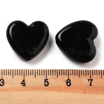 Сердца ручной работы Lampwork бисер LAMP-U003-01H-1