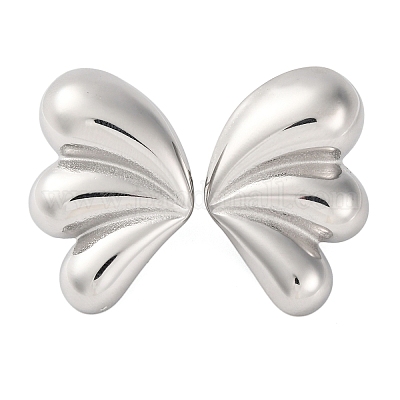 Серьги-гвоздики из нержавеющей стали 304 AJEW-Q001-01P-1