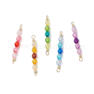 5 шт. 5-цветные акриловые биконические бусины-подвески PALLOY-JF03477-1