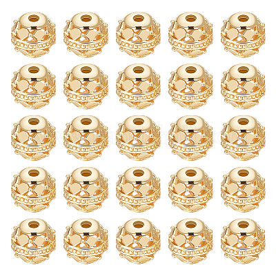 30 шт. полые бусины из сплава PALLOY-BBC0001-08-1