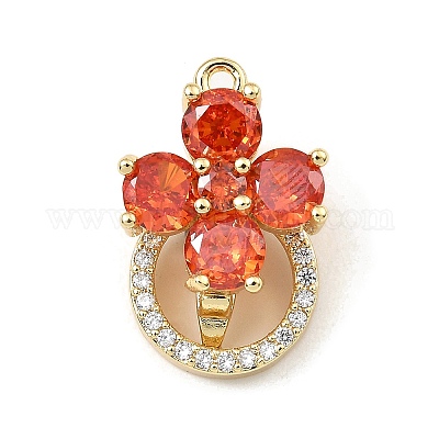 Застежка из латуни с фианитами KK-G484-01A-G-1