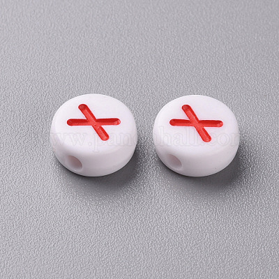 Непрозрачные белые акриловые бусины&nbsp;SACR-T338-12E-1