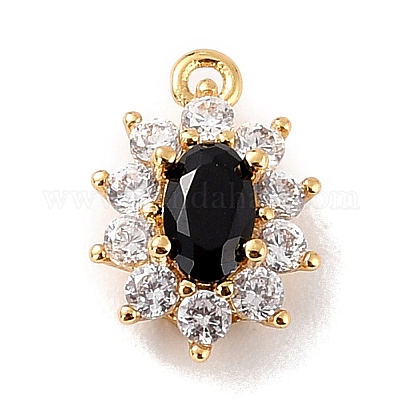 Брелки из экологически чистой латуни с микропаве и кубическим цирконием ZIRC-C027-12G-07-RS-1