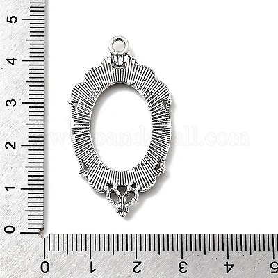 Старинные тибетские стиль сплава подвеска кабошон ободок открыть сеттинги задних TIBEP-O006-35AS-1
