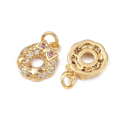 Латунные микро проложить кубического циркония подвески KK-L255-18G-03-1