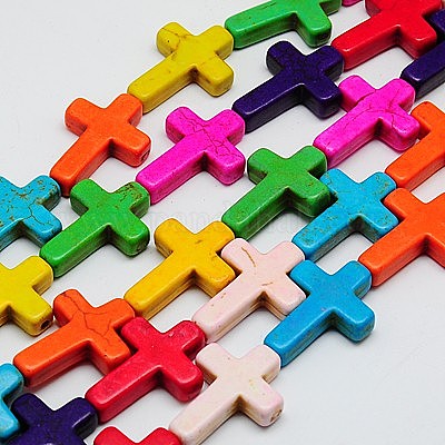 Синтетических нитей бирюзовые бусы TURQ-G112-12x16mm-11-1