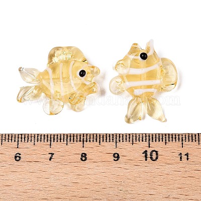 Бусы лэмпворк ручной работы LAMP-N024-35F-1