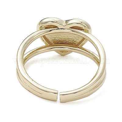 Стойка покрытие латунь открытые манжеты кольца RJEW-K257-22G-1