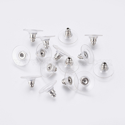 Латунная клатч пуля клатч пуля задняя часть серьги с подушечкой KK-C3213-P-1