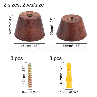 4 шт. 2 стиля деревянной вешалки для одежды AJEW-CA0001-34A-1