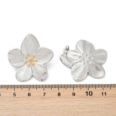 Серьги-гвоздики из нержавеющей стали 304 EJEW-S265-06GP-B-1