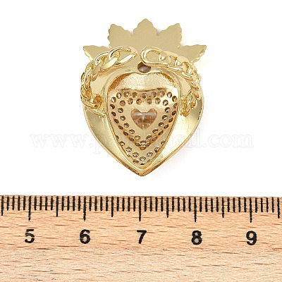 Латунные кольца из манжеты с прозрачным цирконием RJEW-P155-04A-G-1