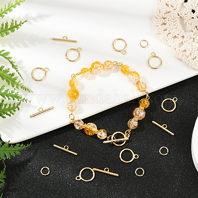 10 комплект латунных застежек-тоглов KK-BBC0021-09-1