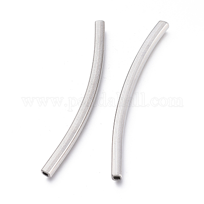 Изогнутые трубчатые бусины из нержавеющей стали марки 304 STAS-K207-64P-1