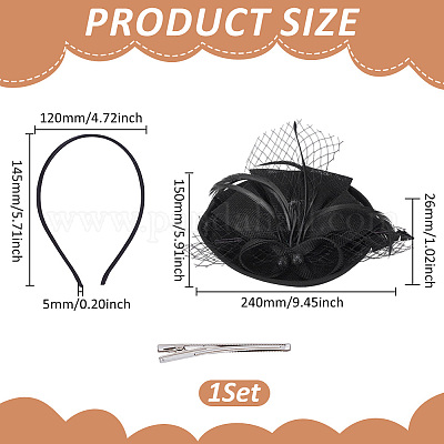 Сетчатые резинки для волос с вуалью OHAR-WH0011-63B-1