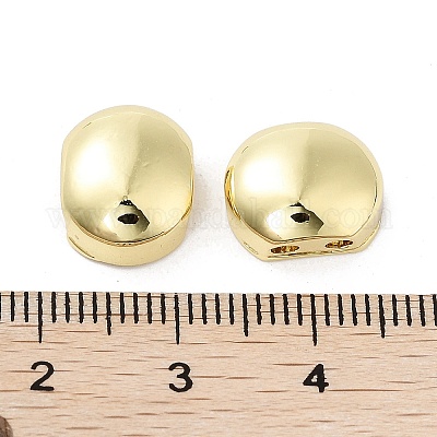 Овальные латунные бусины KK-E102-25G-01-1