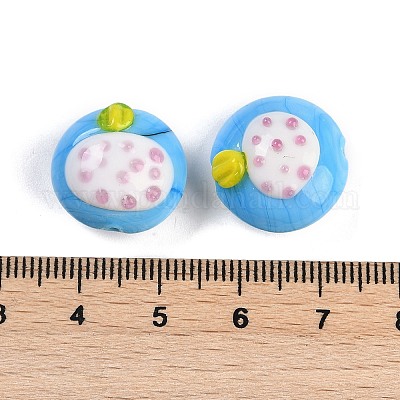 Нити бугорчатых бусин ручной работы в технике лэмпворк LAMP-Q002-02F-1