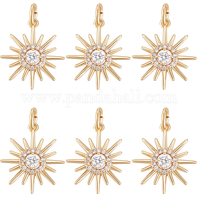 Кулоны солнечного затмения из латуни с прозрачным фианитом и прозрачным фианитом ZIRC-BBC0002-49-1