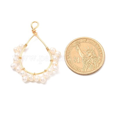 Подвески из натурального пресноводного жемчуга PALLOY-JF01035-1