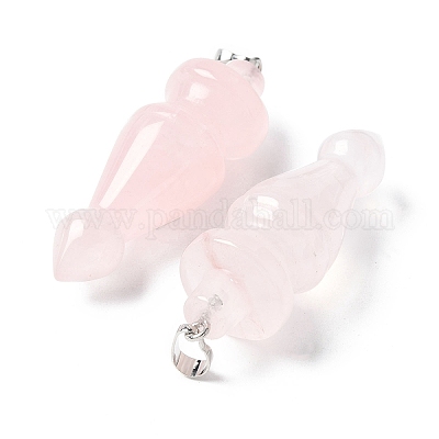 Природного розового кварца подвески G-C187-01E-1