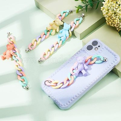 4 шт. 4-х стильная акриловая цепь панцирного плетения для самодельных мобильных ремней AJEW-CA0002-39-1