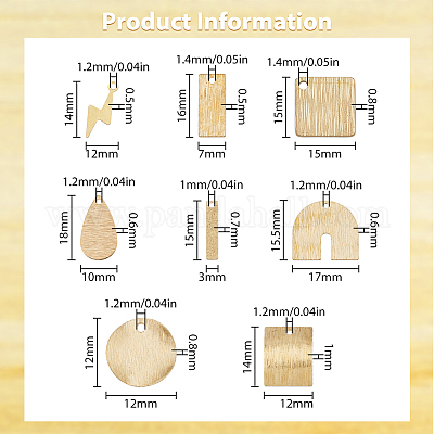 80шт 8 латунные подвески KK-FH0006-05-1