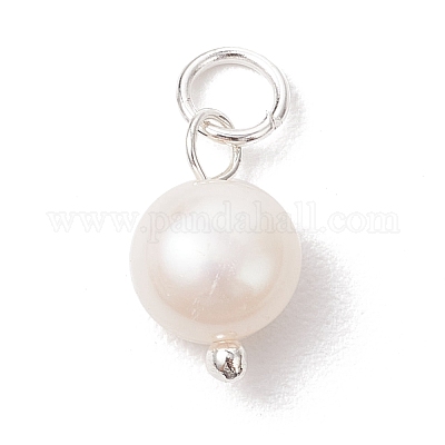 Подвески из натурального культивированного пресноводного жемчуга с двух сторон полированные PALLOY-JF04036-02-1