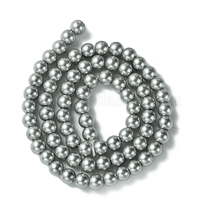 Экологичные нити жемчужных бусин из окрашенного стекла HY-A008-6mm-RB031-1