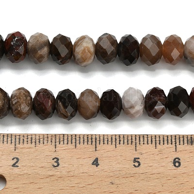 Природные окаменелое дерево бисер пряди G-Z111-A50-1