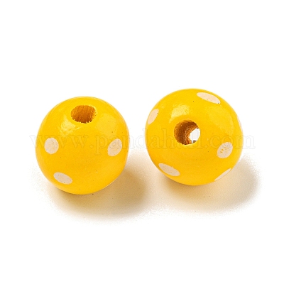 Набивные деревянные европейские бусины WOOD-G022-18K-1