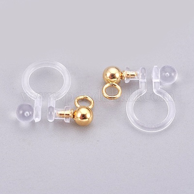 Фурнитура для сережек-клипс из нержавеющей стали 303 STAS-P207-02G-1